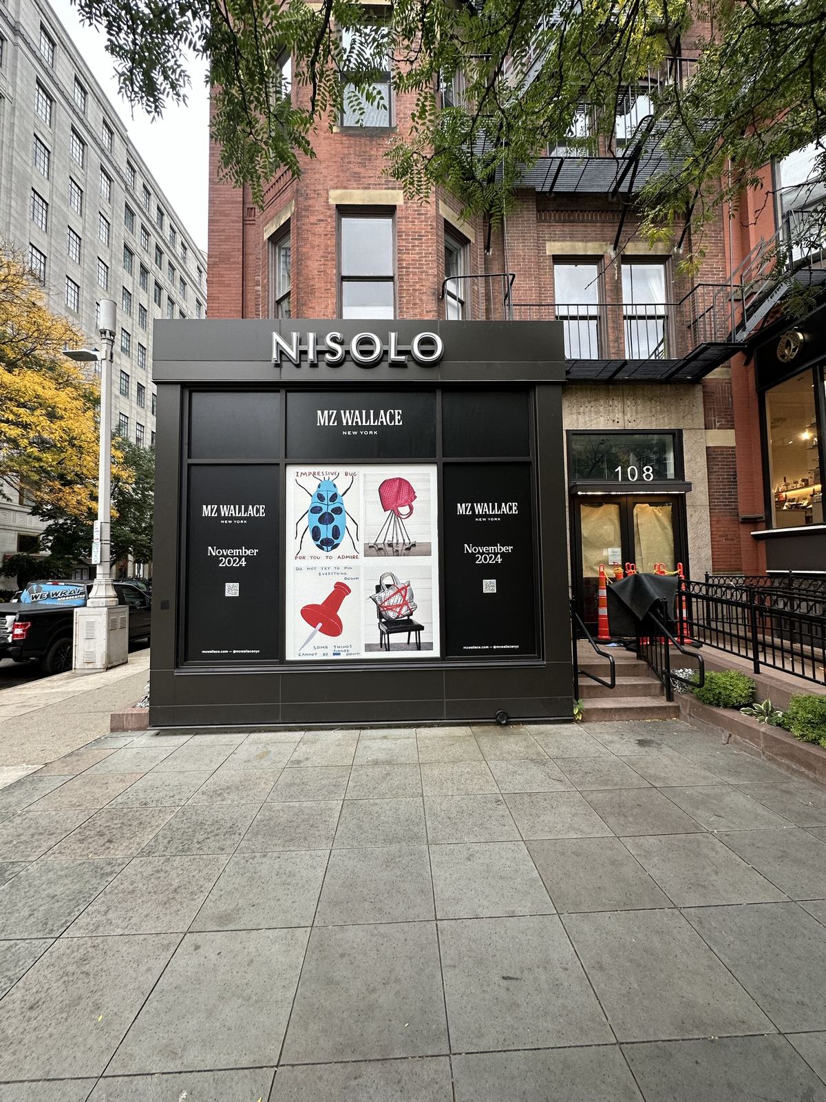 Full storefront window graphics on a Boston retail building