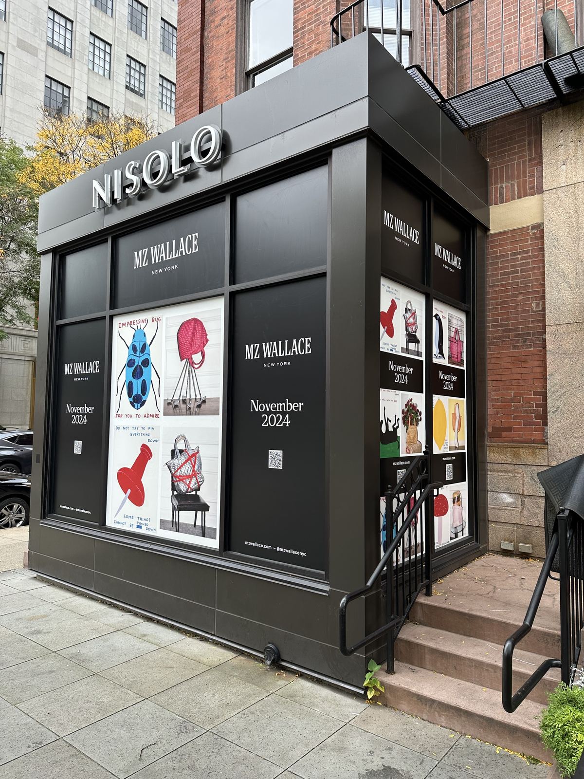 Retail storefront wrapped with window graphics