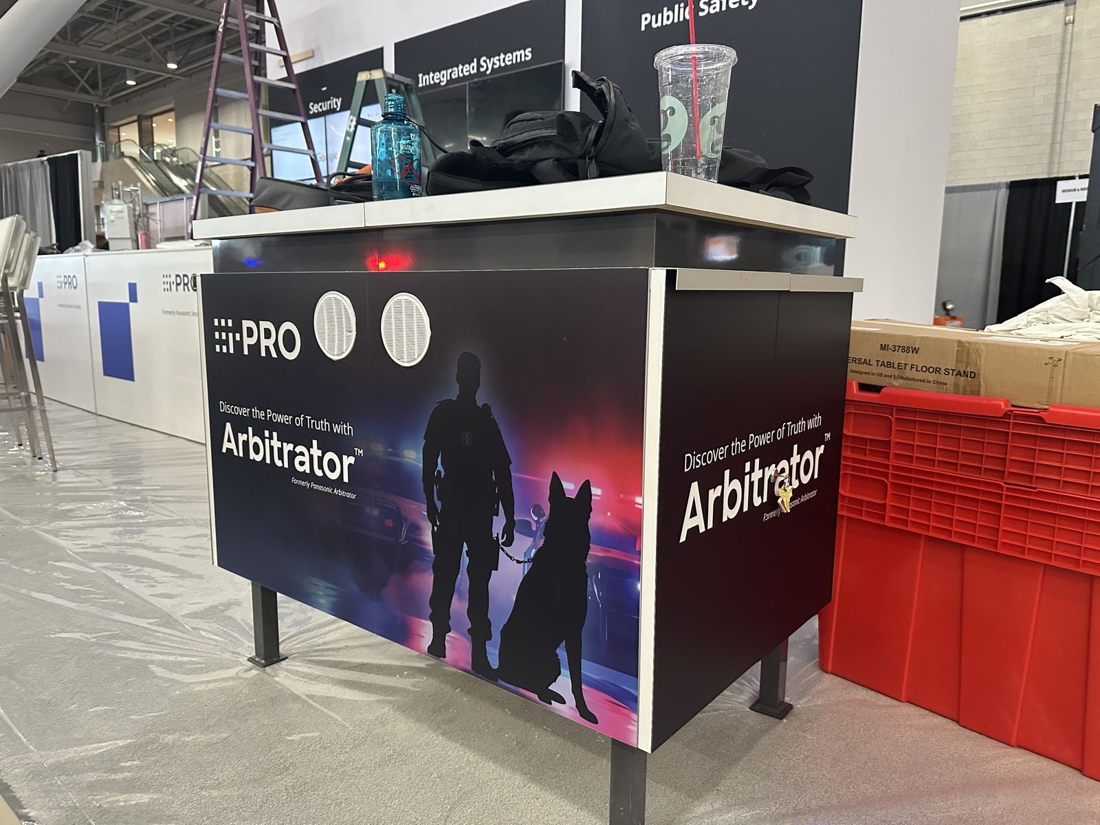 Wrapped trade show kiosk